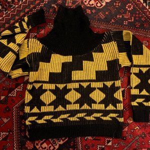 Vintage Ladies Obermeyer Turtleneck Ski Sweater L